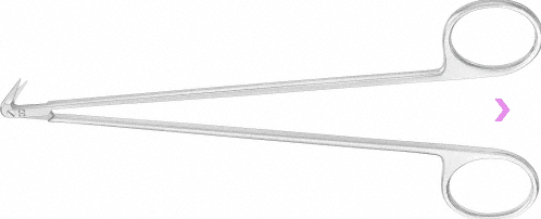 Aesculap Vasculaire schaar gehoekt 125gr. 18cm Diethrich-potts schepr/scherp ultra fijn - afbeelding 0