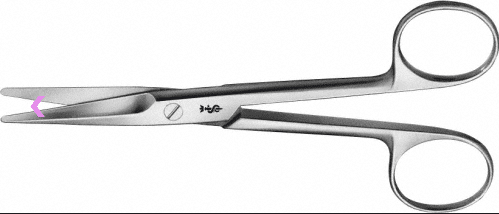 Aesculap Schaar Mayo recht 155mm stomp/stomp met afgeschuinde bladen