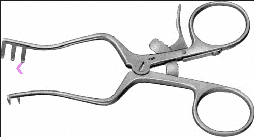 Aesculap Weitlaner wondspreider 110mm 2x 3 tands semi-scherp