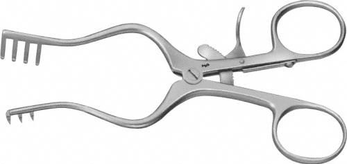 Aesculap Weitlander wondspreider 130mm 3x4 tands semi-scherp 