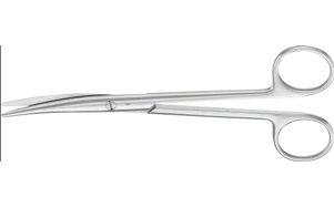 Aesculap Prepareerschaar lexer smal gebogen 165mm