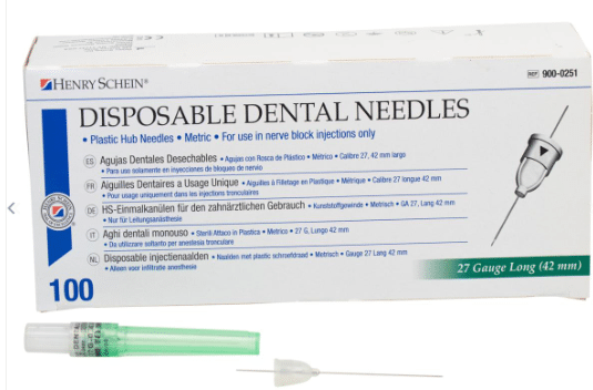 Dentale injectienaalden plastic hub 27G x 42mm per 100st. - afbeelding 0