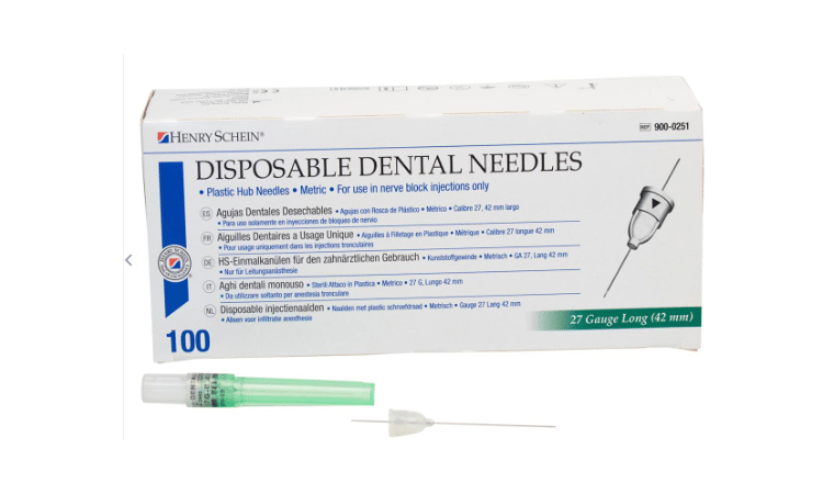 Dentale injectienaalden plastic hub 27G x 42mm per 100st. - afbeelding 0