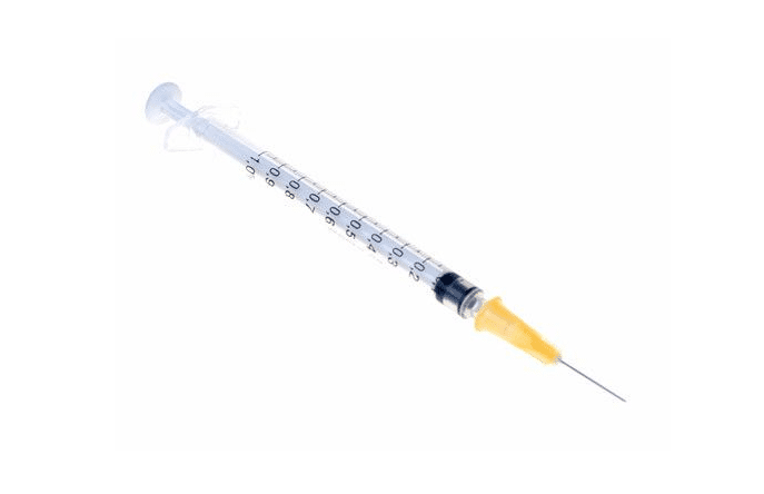 BD plastipak injectiespuit + naald 1 ml luer 25G 0.5mm x 16mm per 120st. 