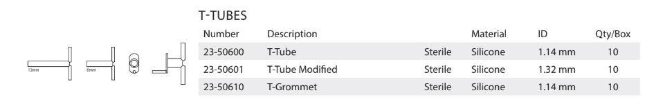Invotec T-Tube Modified 1,32 8mm L6mm per 10 stuks - afbeelding 0