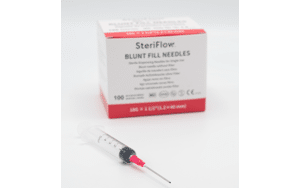 Steriflow optreknaald 18G x 40mm blunt naald rood zonder filter per 100st