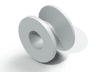 Reuter Bobbin Fluoroplastic ID 1.0mm IFOD 2.8mm L 1.5mm wit 10 stuks