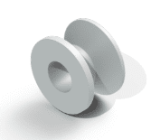 Reuter Bobbin Fluoroplastic ID 1.14mm IFOD 2.8mm L 1.5mm wit per 10 stuks - afbeelding 0