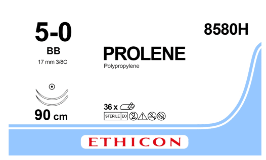 Prolene 5-0 hechtdraad 90CM BB 8580H 36ST