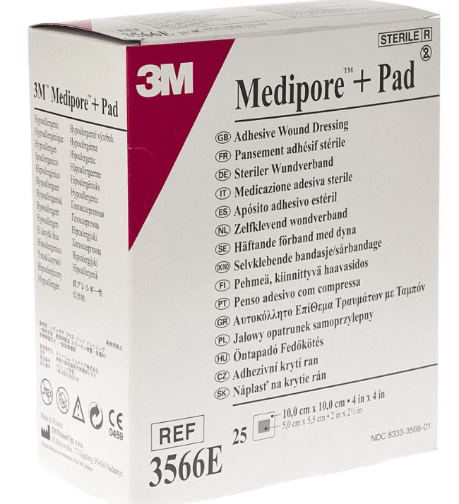 3M Medipore +Pad - Adhesief wondverband 10 cm x 10 cm (25 stuks)