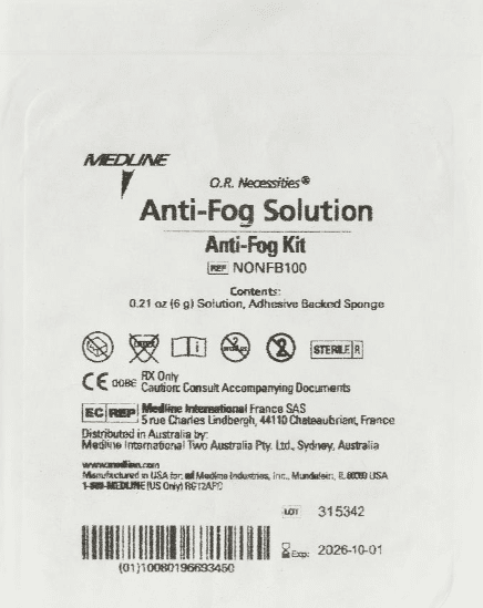 Medline Anti-Fog Solution met spons 6ml 20 stuks - afbeelding 0