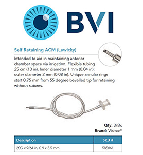 Visitec canule 20G 0.9x35mm ACM Self retaining 3ST
