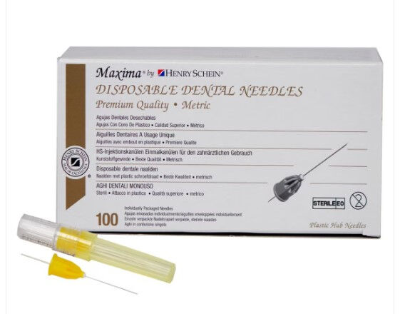 Maxima carpulenaalden - 27G geel, short 0,4x23 mm - afbeelding 0