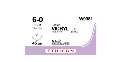 Vicryl 6-0 RB-2 45cm doos 36st - afbeelding 0
