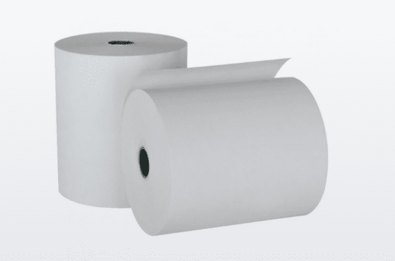 Blanco thermorollen 50x49x17mm 30 meter 711495 thermische zijde naar binnen gewikkeld