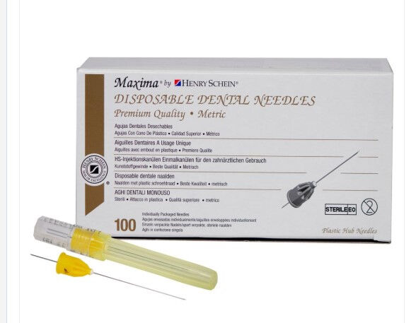 Maxima carpulenaalden - 27G geel, long 0,4x42 mm