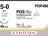 PDSII plus hechtdraad 5-0 ongekleurd 45cm draad met P-1 prime naald per 36ST