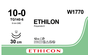 Ethilon W1770 hechtdraad - TG-140-6 10-0 - 30cm - | per 12 st. | - afbeelding 0