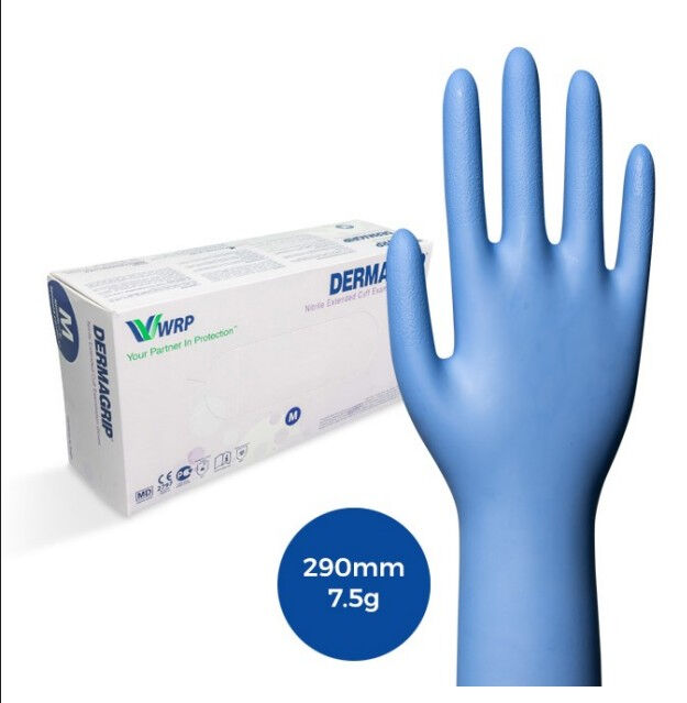 Dermagrip Ultra lange nitril handschoenen