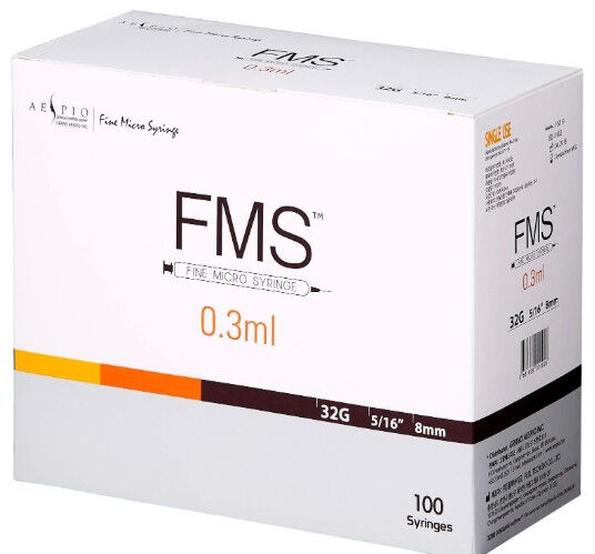 FMS Micro Spuit 0.3ml met 32Gx8mm naald per doos 100ST