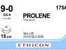 Prolene hechtdraad 1754G blauw 9-0 15CM met 2xGS-9 spatulanaald per 12ST