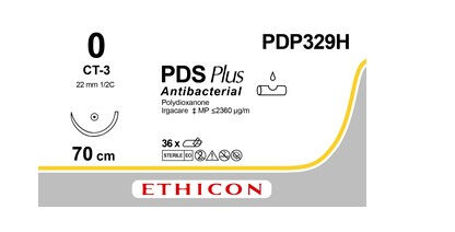 PDS Plus hechtraad PDP329H 0 met CT-3  plus naald 70cm violet per 36st.