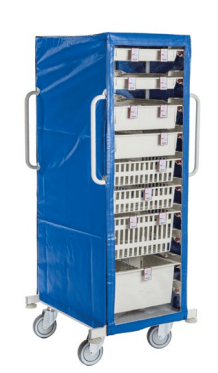 Nylon Hoes Blauw met klittenband voor transportwagen