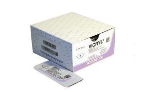 Vicryl hechtdraad 5-0 FS2 naald V291H 45cm draad per 36st.