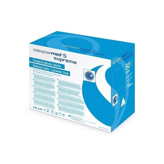 Sempermed Supreme latex steriele handschoenen per 50 paar steriel maat 6