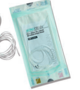 Siliconen setondraad 1m per 5st. steriel verpakt.