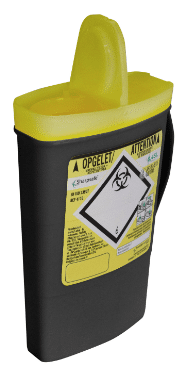 Sharpsafe naaldcontainer 0.45L grijs per stuk