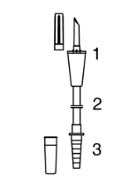 Codan spike onbelucht met getrapte connector kort per 40st. - afbeelding 0