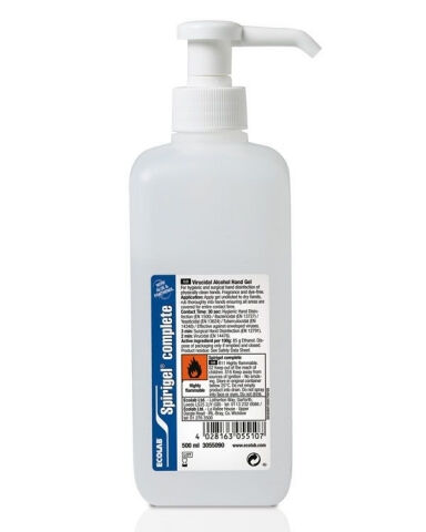 Spirigel Complete Ecolab aclohol gel 500ml met pomp per stuk