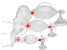 Ambu SPUR II Adult disposable beademingsballon met overdrukventiel en masker m/v maat 5 per 12st.