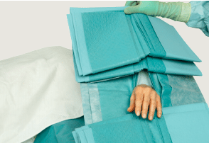 steriel opdekken van de hand