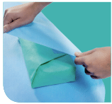Sterisheet interleaved Supercrepe 160/Nonwoven 357 inpakpapier