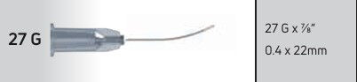 Sterimedix hydrodissector naald sauter curved 27Gx22mm 10st