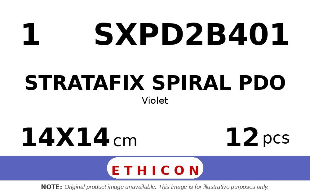 STRATAFIX Spiral PDO Suture SXPD2B401 hechtdraad - CT-1 1 - 14X14cm - | per 12 st. | - afbeelding 0