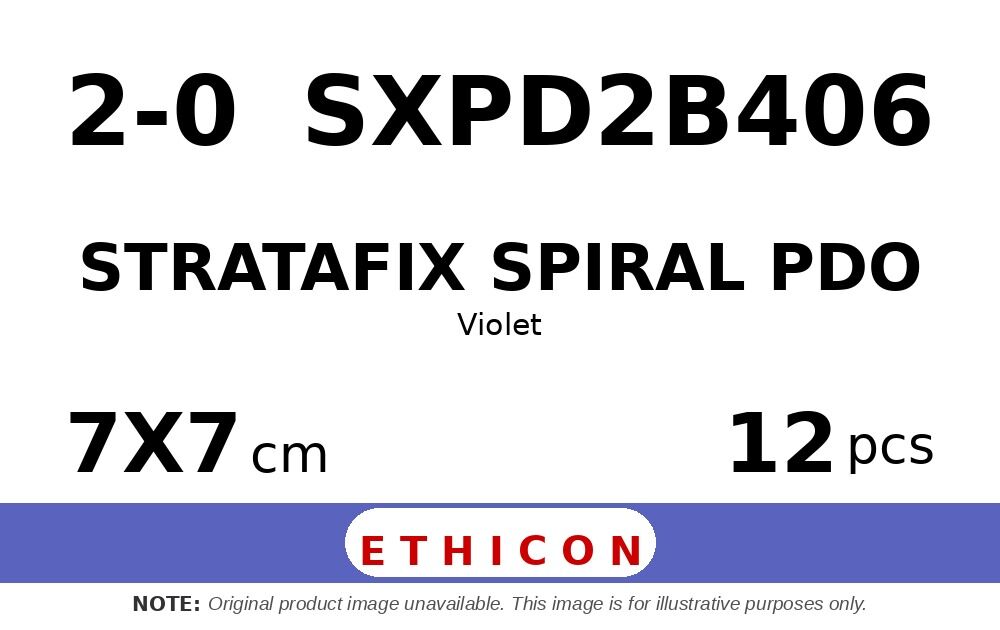 STRATAFIX Spiral PDO Suture SXPD2B406 hechtdraad - MH 2-0 - 7X7cm - | per 12 st. | - afbeelding 0
