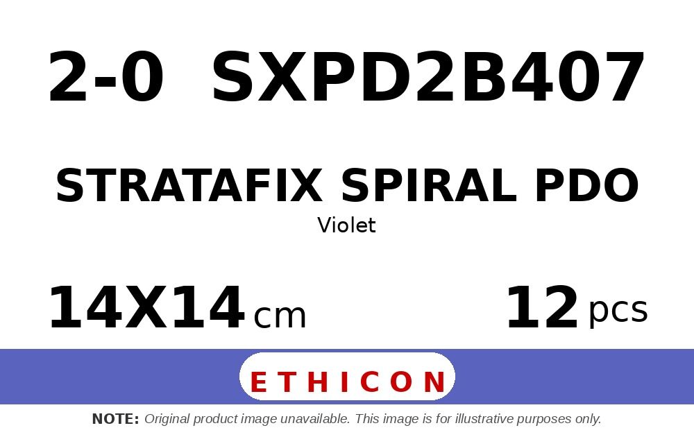 STRATAFIX Spiral PDO Suture SXPD2B407 hechtdraad - MH 2-0 - 14X14cm - | per 12 st. | - afbeelding 0