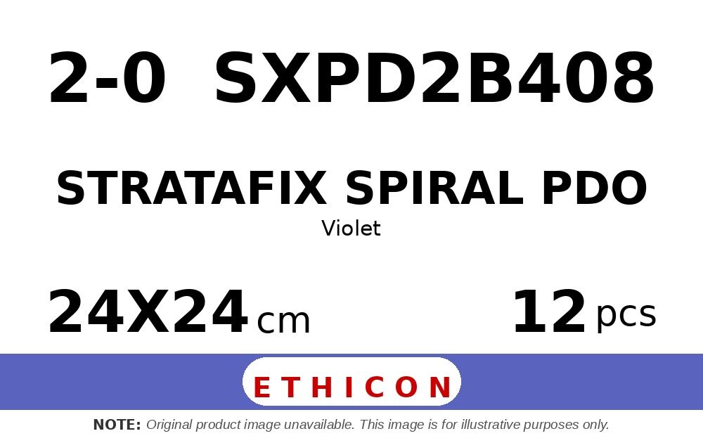 STRATAFIX Spiral PDO Suture SXPD2B408 hechtdraad - MH 2-0 - 24X24cm - | per 12 st. | - afbeelding 0