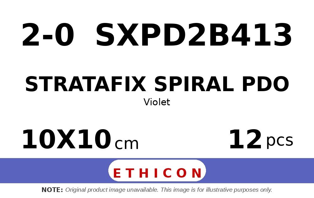STRATAFIX Spiral PDO Suture SXPD2B413 hechtdraad - SH 2-0 - 10X10cm - | per 12 st. | - afbeelding 0