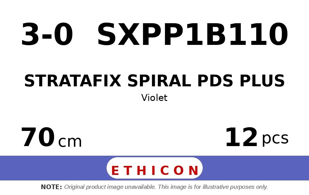 STRATAFIX Spiral PDS Plus Suture SXPP1B110 hechtdraad - PS-1 3-0 - 70cm - | per 12 st. | - afbeelding 0