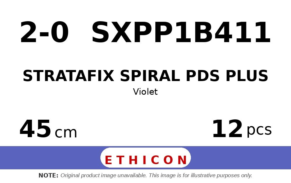 STRATAFIX Spiral PDS Plus Suture SXPP1B411 hechtdraad - CT-1 2-0 - 45cm - | per 12 st. | - afbeelding 0
