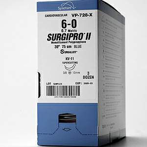 Surgipro II 6-0 Blue 75cm 36pc/box VP-728-X