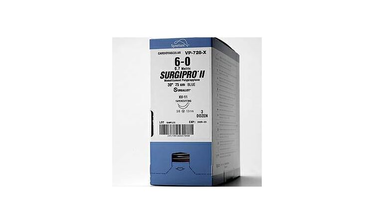 Surgipro II 6-0 Blue 75cm 36pc/box VP-728-X 