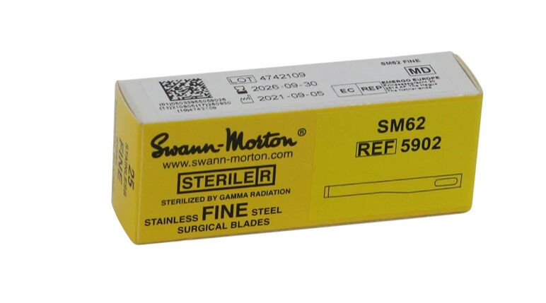 Swann Morton scalpelmesjes SM62 steriel per 25st