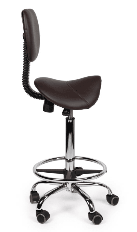 Zadelkruk met rugleuning en voetring zwart 50-68cm - afbeelding 0