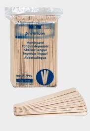 Houten Tongspatels in plastic gripzakje per 100ST.