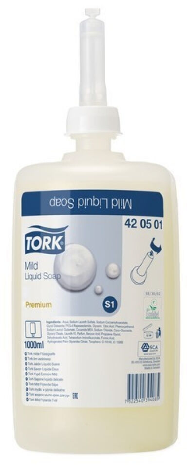 Tork Premium Zeep Liquid Mild 1L S4 vulling 6 fl.